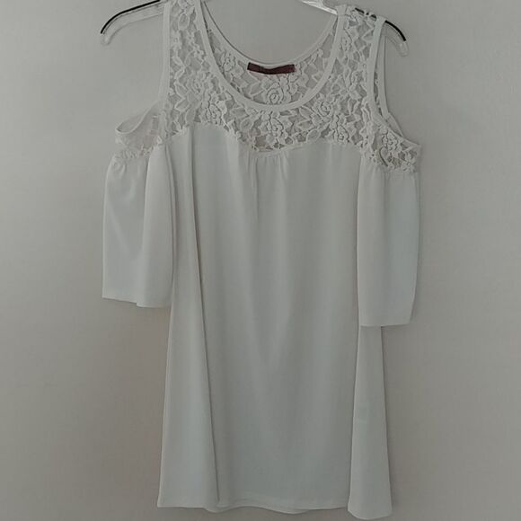 Belldini Open Shoulder Lace Detail Dress - Picture 2 of 4